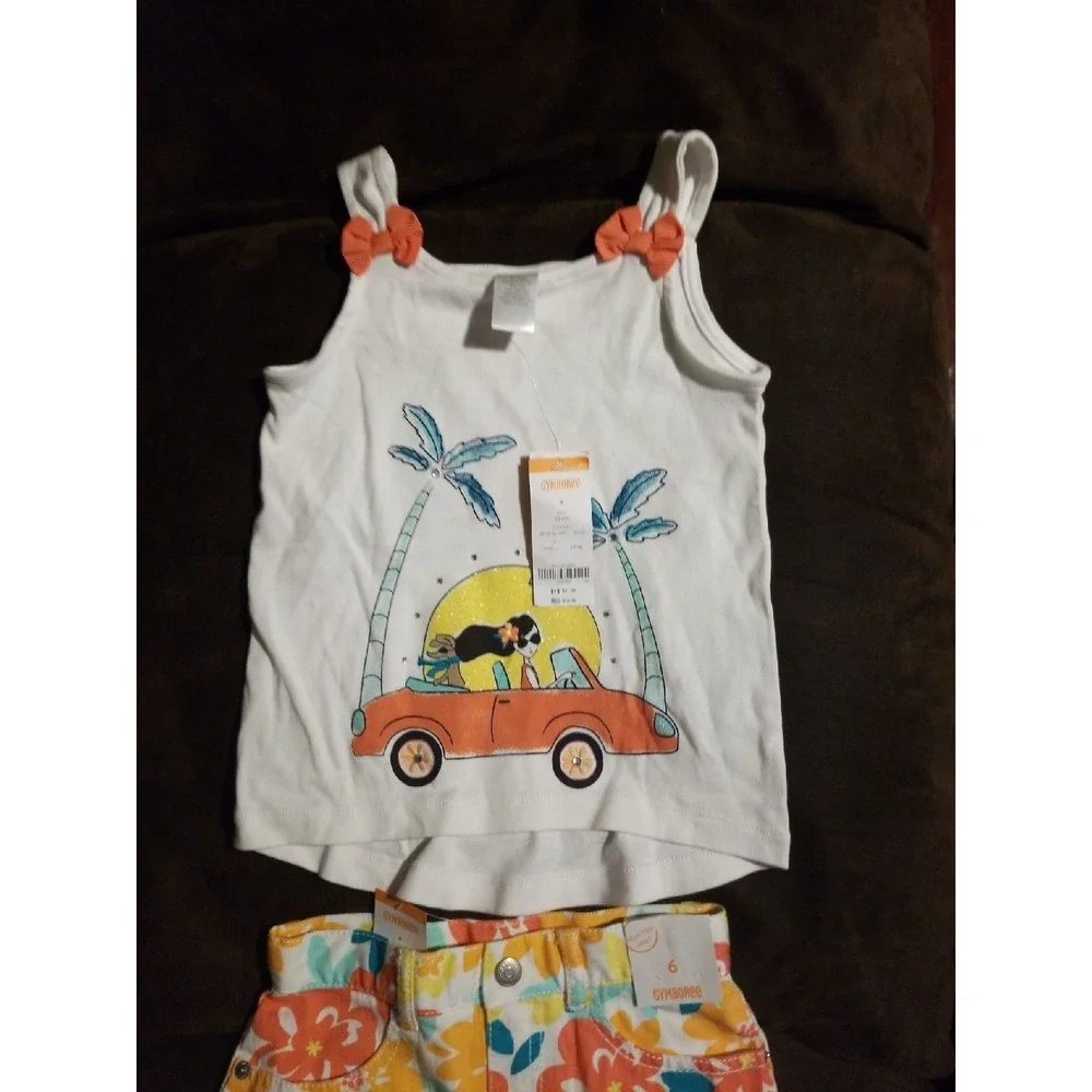 Gymboree sunny citrus size‎ 6 outfit nwt